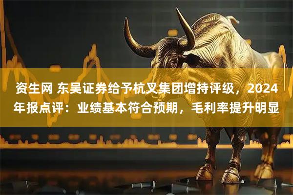 资生网 东吴证券给予杭叉集团增持评级，2024年报点评：业绩基本符合预期，毛利率提升明显