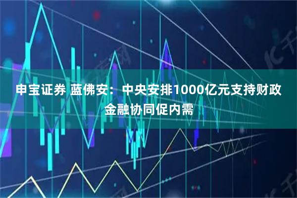 申宝证券 蓝佛安：中央安排1000亿元支持财政金融协同促内需